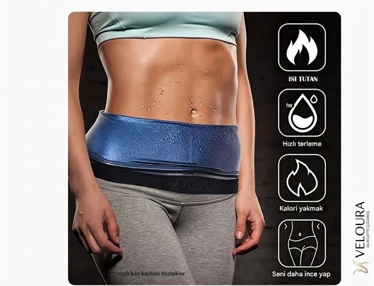 VELOURA ThermoShape™ Termal Terletici Bel Bandı resmi